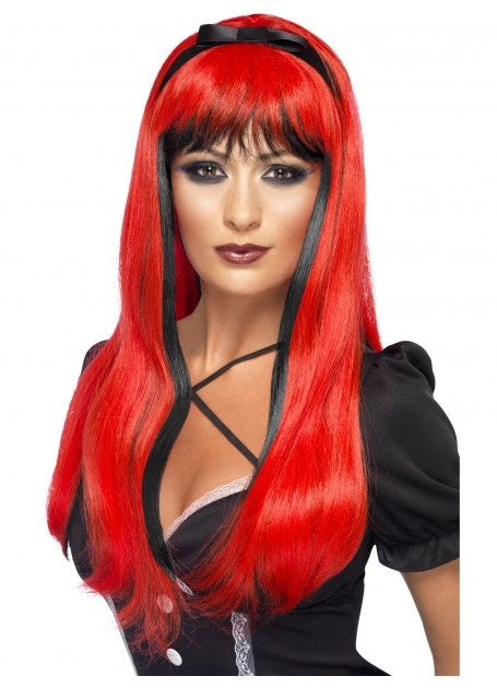 Red and Black Bewitching Wig